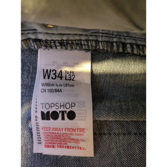 TOPSHOP Moto Indigo Blue Jamie Jeans W34/L32 - Picture 5 of 8
